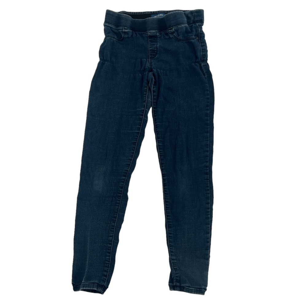 Old Navy Blue Rockstar Mid Rise Skinny Rouched Pull On Jeggings Size 4 Women’s